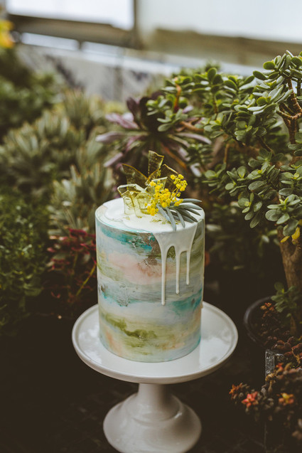 Watercolor wedding cake