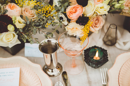 Blush wedding decor