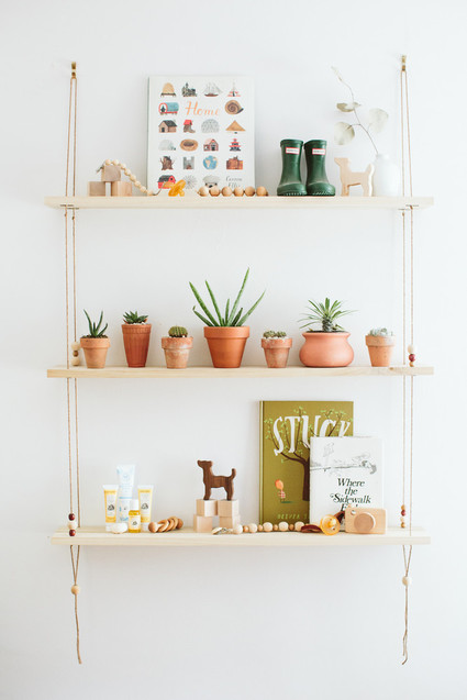 diy hanging shelves