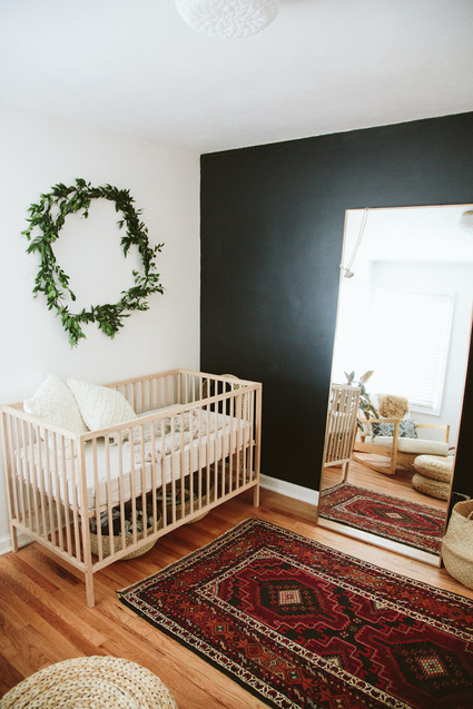 black wall in nursery Inspiration