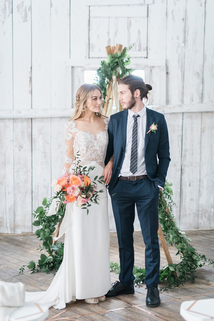 Modern barn wedding inspiration