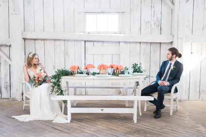 Modern barn wedding inspiration