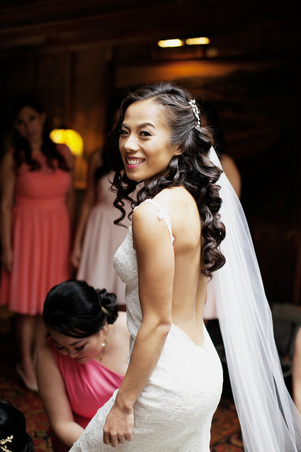 Low back wedding dress