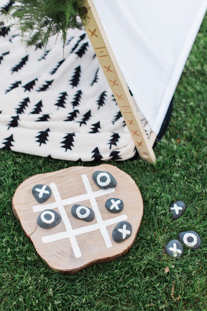 modern camp themed 1st birthday