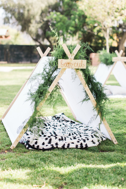 modern camp themed 1st birthday