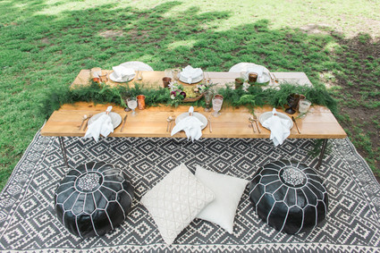 modern camp themed 1st birthday