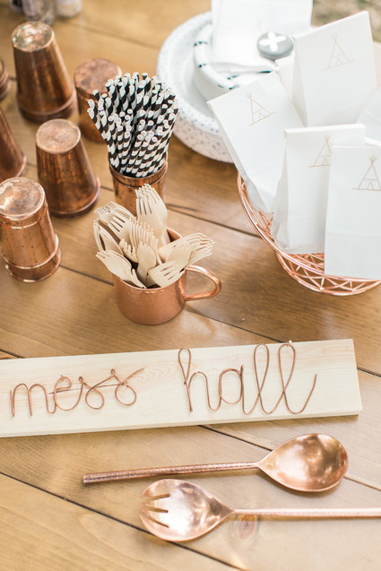 modern camp themed 1st birthday