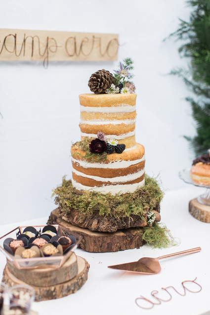 tall naked cake