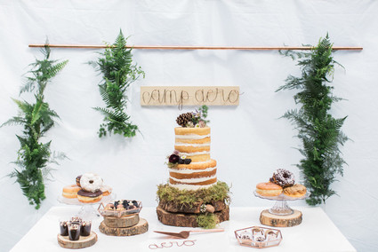 modern camp themed 1st birthday