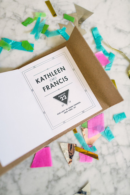 Modern wedding program