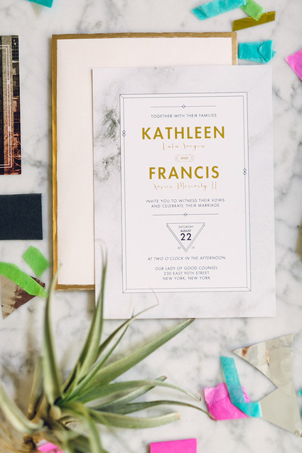 Modern wedding invitation