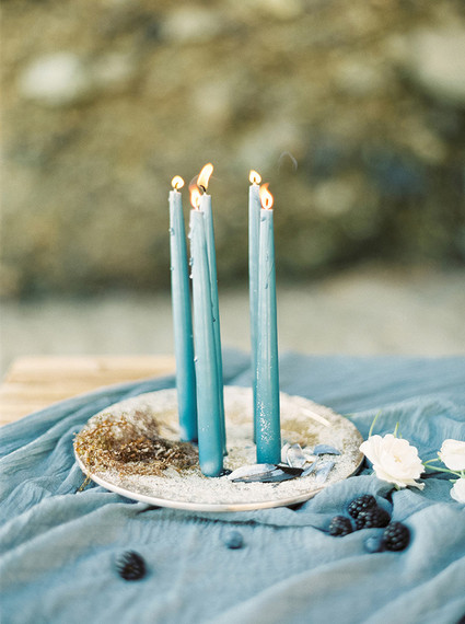 Blue candles