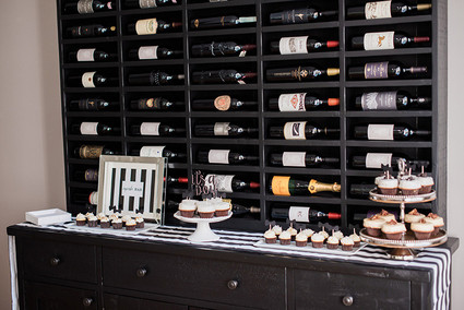 black and white baby shower