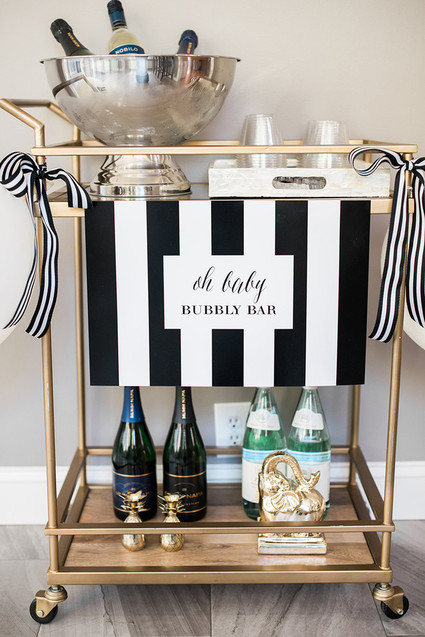 black and white baby shower