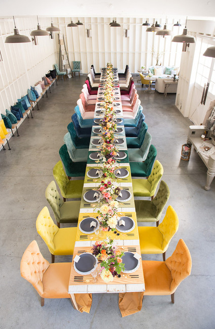 Colorful tablescape