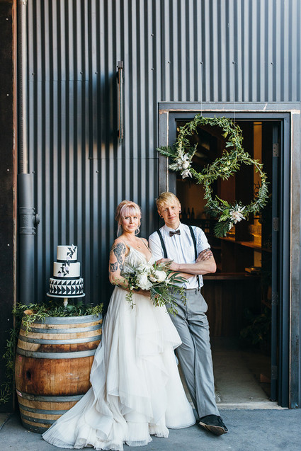 Modern black and white wedding inspiration Inspiration