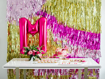 Hot pink and gold party ideas