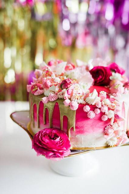 Hot pink and gold party ideas