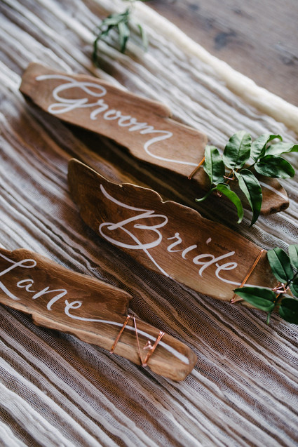 Wood signage