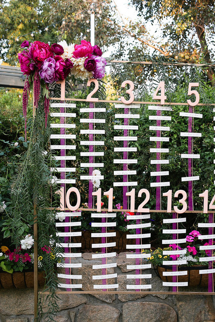 Whimsical escort card display Inspiration