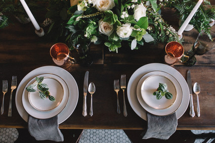 Green and copper wedding inspiration