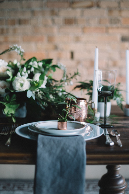 Green and copper wedding inspiration