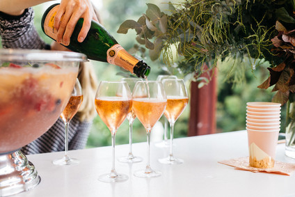Blush and blue Mother's Day brunch Wedding Inspiration