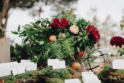 Fall escort card table