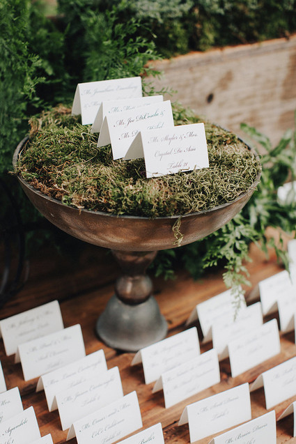 Fall escort card table