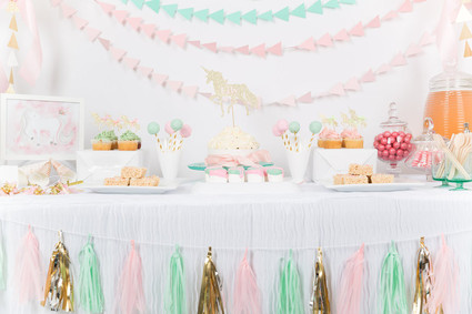 Pastel unicorn 1st birthday Inspiration