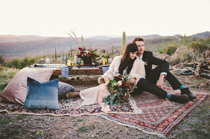 Bohemian Arizona desert wedding inspiration