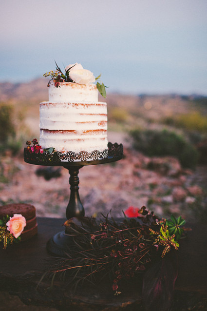 Naked wedding cake