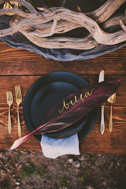 Leaf place card Inspiration