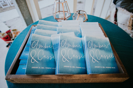 Watercolor wedding programs