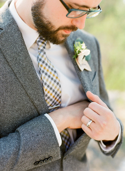 Rustic groom attire