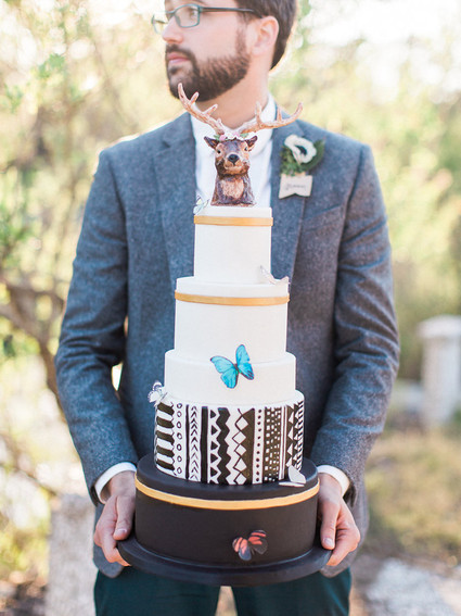 Woodland wedding cake