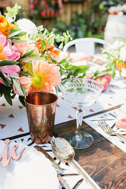 Peach Mother's Day brunch