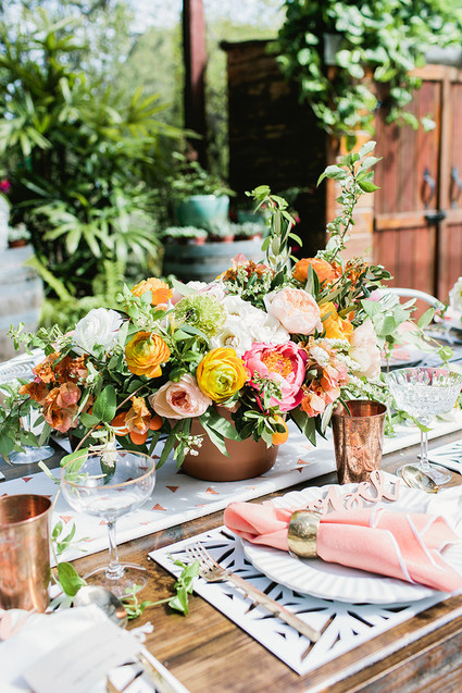 Peach Mother's Day brunch