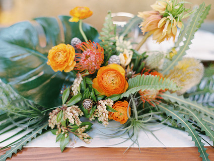 Tropical Downtown LA wedding