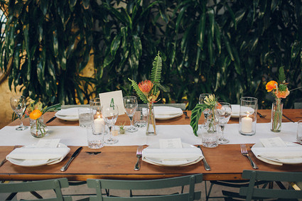 Tropical Downtown LA wedding
