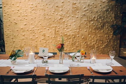 Tropical Downtown LA wedding