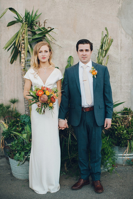 Tropical Downtown LA wedding