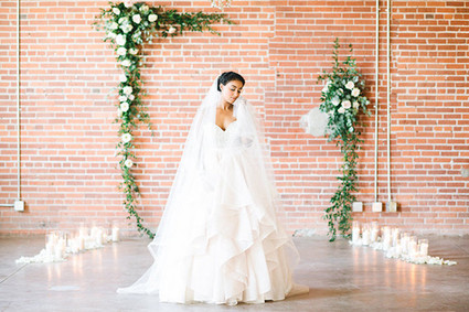 Floral garland ceremony backdrop Inspiration