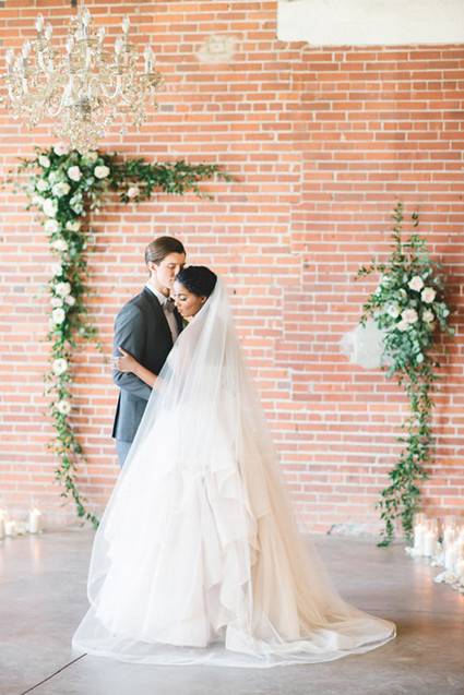 Floral garland ceremony backdrop
