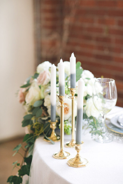 Gold candle holders