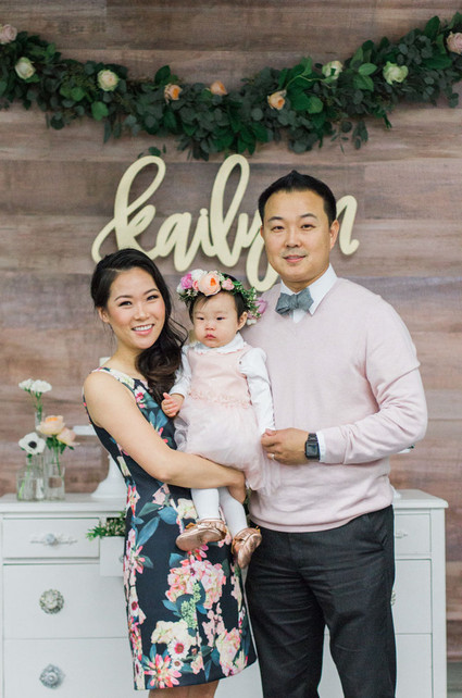 Floral Korean Dol first birthday Inspiration