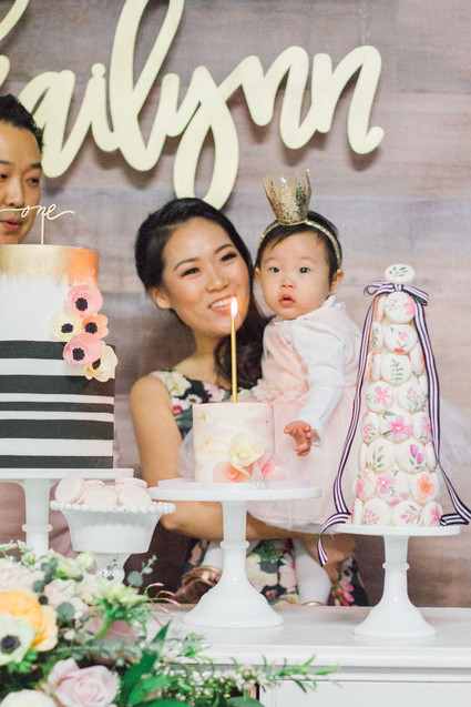 Floral Korean Dol first birthday