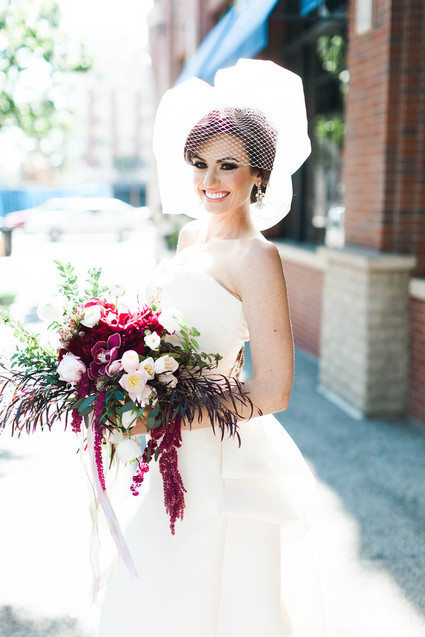 60’s inspired bubble veil