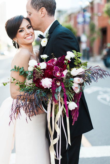 Burgundy bridal bouquet