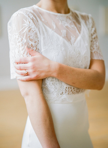 Copped wedding dress